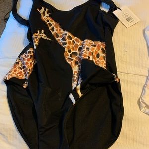 Onia giraffe black bathing suit
